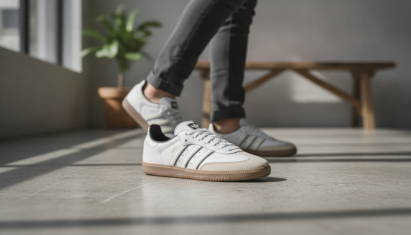 Adidas Men’s White Slip-On Sneakers: Sporty, Versatile