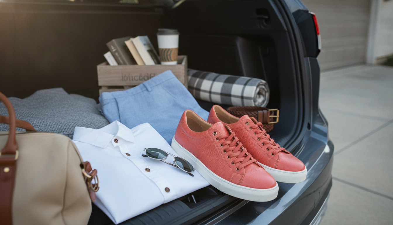 Best Outfits for Men’s Coral Leather Sneakers